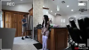Step-sis caught jacking off on webcam