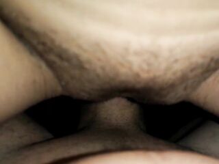 Hawt girlfriend rides on his penis, cums and squirts natural cream