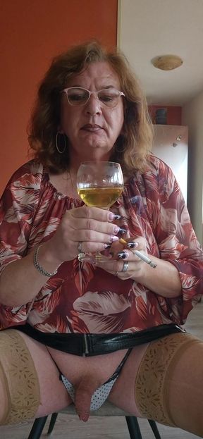 Enjoying my piss while smoking a cigarette   Clip 1