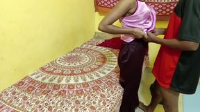 Indian Stepmom shared single bed and made stepson happy I asked help to fuck my tight dick