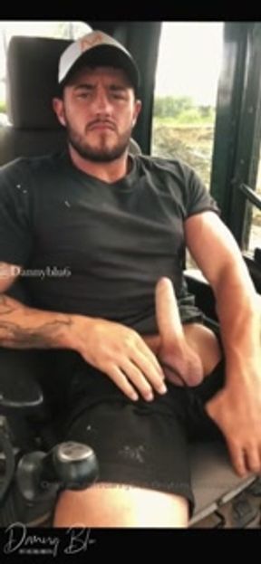 BUFF DIGGER DRIVER WANKS AT WORK