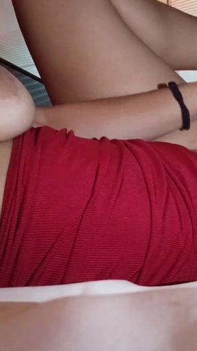Hot mom masturbates her pussy and inserts her giant dildo while waiting for her stepson at the hotel   Clip 3