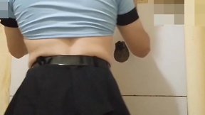 Crossdressing police officer costume