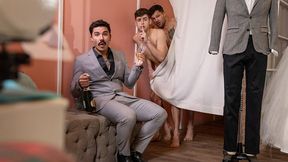 Pre-wedding fuck with two cheating guys