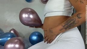 Anita Pervers farting on colorful balloons! Part 1