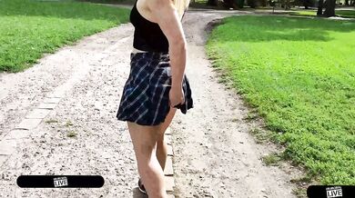 Kinky Spinner Ellie Shoule Gets Naked Outside & Cum Inside Her Hairy Cunt – Immoral Live 4k