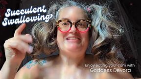 Succulent Swallowing Inspiration: Cum Eating Delight for My Sluts ft OctoGoddess CEI, MiLF Domme 720
