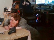 Heather Kane Milks in College Dorm wearing Gray Northface!