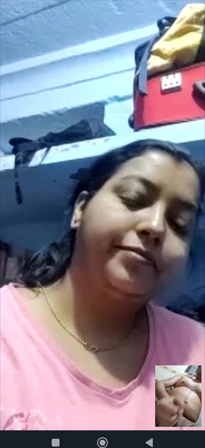 Fat indian girl watching bf cock jerking on webcam