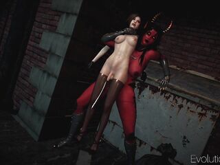 Trans Ada Wong Gets Anal banged by Biggest Shemale hentai DemonGirl / Resident cruel