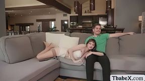 Bisexual couple invites shemale to have threesome