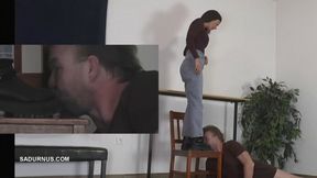 Natasa steps onto slave's language! Picture in the picture! wmv