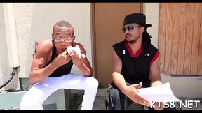 Tranny rides one-eyed monster swallows sex cream