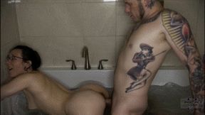 The Hotel Bathtub - Sinn Sage Wet Look Amateur Fucking Cowgirl, DoggyStyle and Ass Licking HDMP4