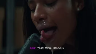 Casca Zahara the hot Latina secretary gets stretched by an alien monster cock with cumflation