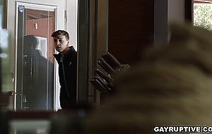 Troye Jacobs gets rimmed by Adam Ramzi inside his cabin
