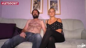 German Amateur Teen Experiences Rough Step Fantasy with Step Daddy on Tape