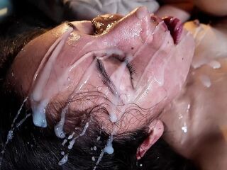 Her 1st Coarse Bukkake Screw Party Fuckfest