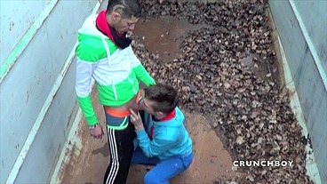ROMAIN fucked outdoor by straight babdoy in jogging