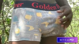 RevealMe || AFRICAN BLACK CUMSHOT IN THE FOREST
