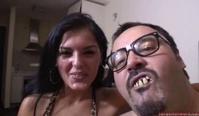 Ugly fat guy is having unprotected sex with a hot girl
