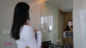 Masked Chinese Cutie Lets Stranger STRETCH Her Tight Pussy After Painful Breakup