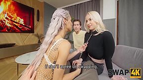 Veronica Leal Was Eating Tight And Pierced Pussy Of Vera Jarw During Swap Wives 18 Min