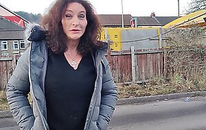 Tranny gilf starting and driving an ancient peugeot 205 diesel sfw NOT PORN