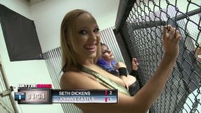Amazing tasty twat of chick waits wide open for giant dick pole it