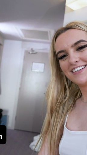 Gorgeous Blonde Housekeeper Lacey Amour Fucks Her First Ever Sugar-Daddy In His Hotel Room   Clip 1