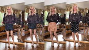 Fashion Show With Hot Pants &amp; Mini Skirts - spanking and triple cumshots