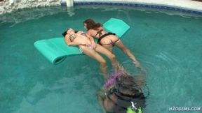 Two girls Mesmerized on the raft