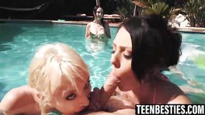 Sunshine and semen at the poolside bash