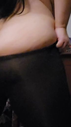 Big Ass &amp; Sheer Black Leggings   Clip 2