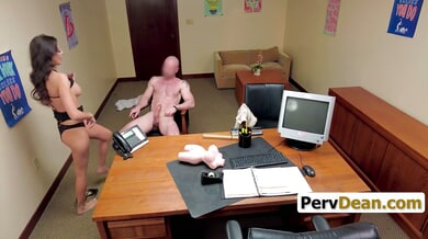 Armani Black submits to the principal in his office after hours
