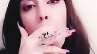 Smoking 7 Cigarettes Hot bimbos its Extrem Smoker SFW