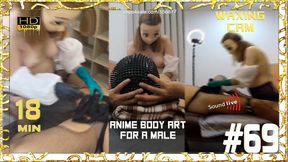 ANIME MAKES BODY ART FOR A MALE #69