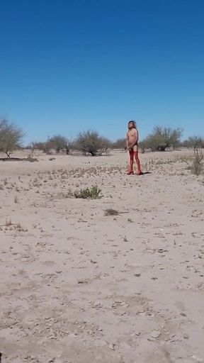 Cute slut in mini dress pantyhose and heels strips naked in very hot public   Clip 1