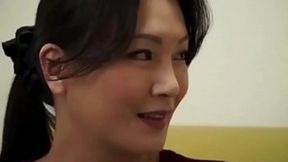 Busty Asian mom enjoys teenage throats