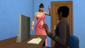 Indian stepmom catches her nerd stepson masturbating in front of the computer watching porn videos || adult videos || Porn Movies