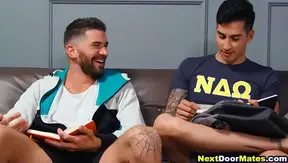 Muscular Jocks Enjoy Intense Gay Sex in the Dorm Room