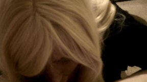 Sandra swallowing schlong again