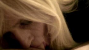 Sandra swallowing schlong again