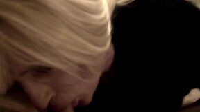 Sandra swallowing schlong again