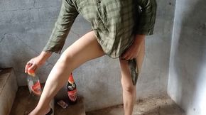 Desi Local Rendi Outdoor Pissing Bottle