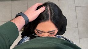Hot Asian Milf Eats Ejaculate in Store