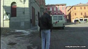 Hairy Pussy Babe Blows Huge Cock in the Car and Gets Ass Fucked Hard and Deep