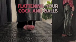 Flattening Your Cock and Balls with my Metal High Heels (Double Slave Version) - TamyStarly - Cock Balls Crush Trample, Shoejob, CBT, Trampling, Bootjob, Stomping