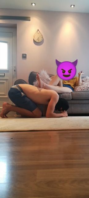 Footstool, foot worship and ass worship while reminiscing on past humiliation