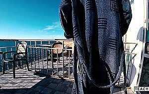 Goldteachers, cool fucking my stepsister on the balcon